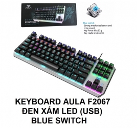 Bàn Phím Cơ Gaming Aula F2067 Tkl K-rgd Có Đèn Led Xanh ...