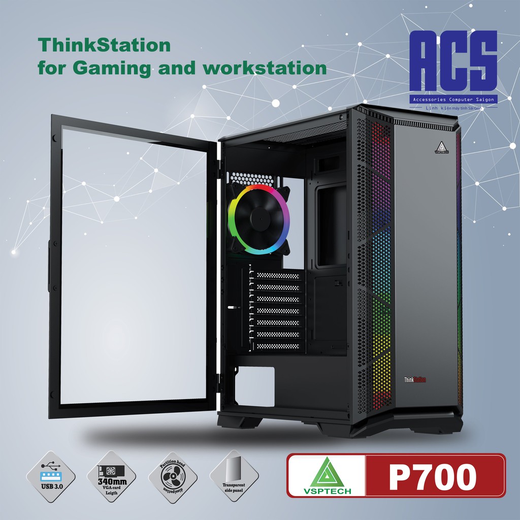 CASE VSPTECH -THINKSTATION P700 FOR GAMING AND WORKSTATION