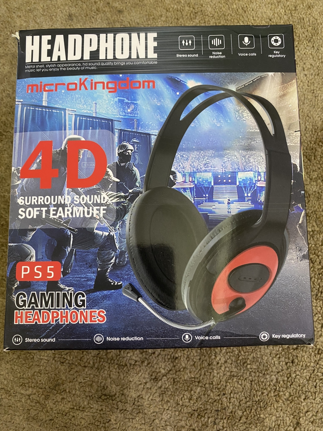 Gaming headphone PS5  Headphone with Mic