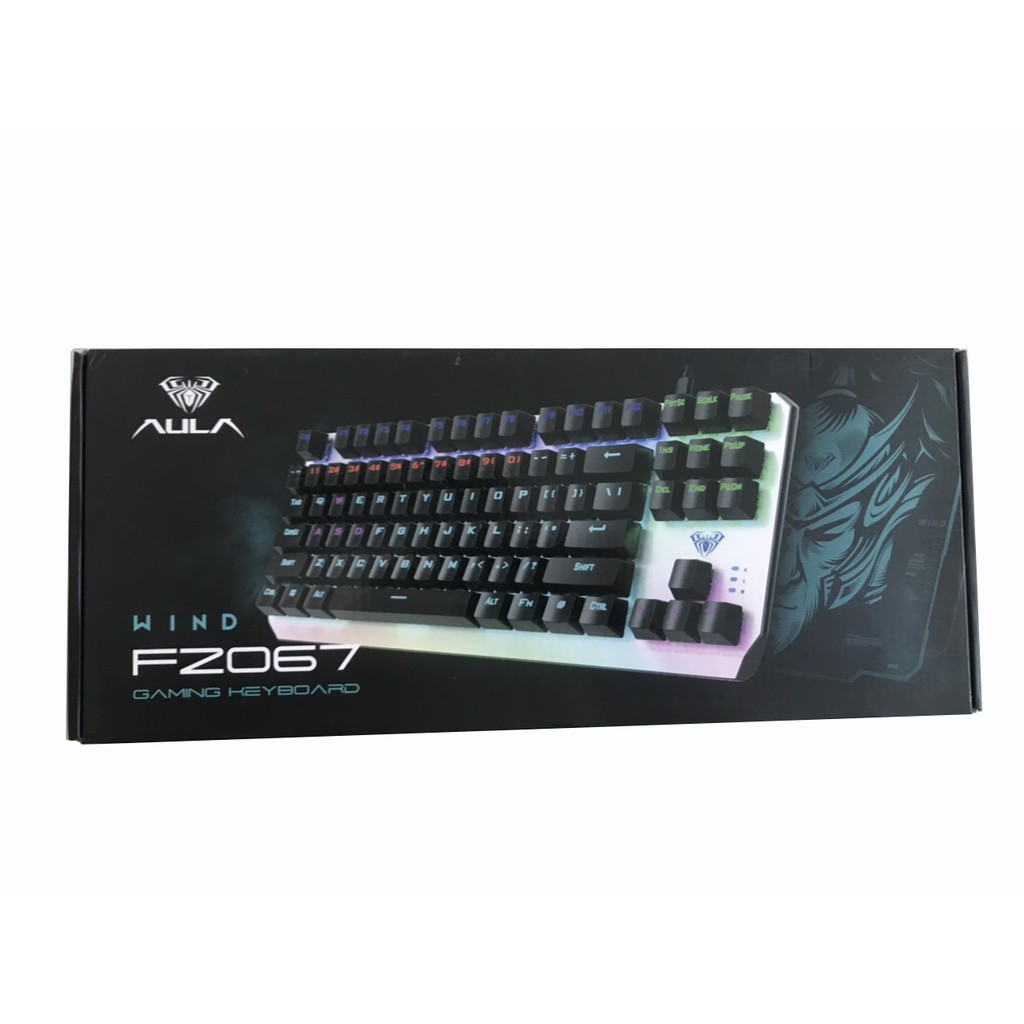 Bàn Phím Cơ Gaming Aula F2067 Tkl K-rgd Có Đèn Led Xanh F-2067